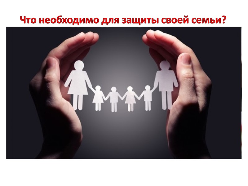 Что необходимо для защиты своей семьи?